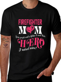 Firefighter Mom T-Shirt - Hero Proud Mothers Gift