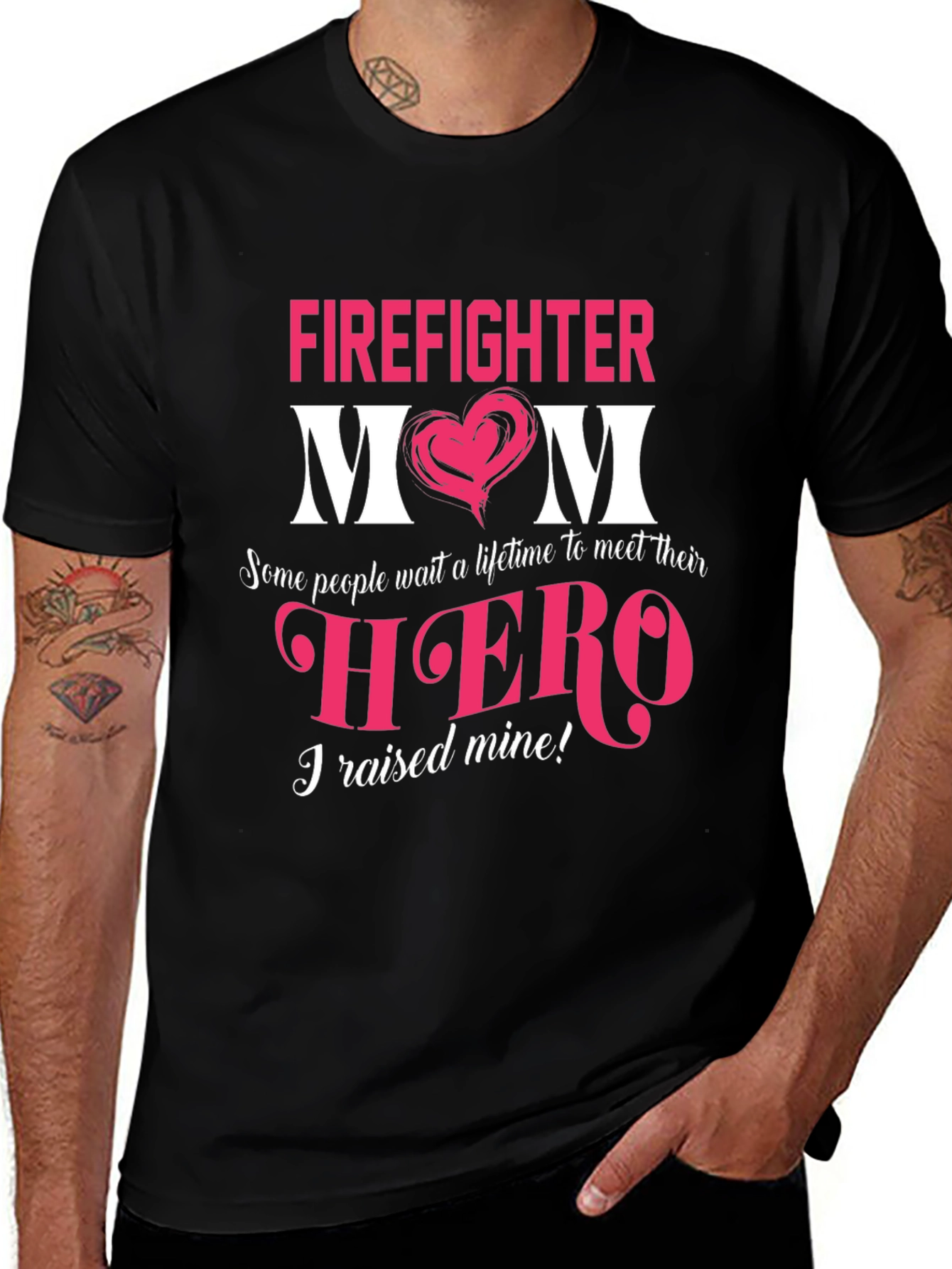 Firefighter Mom T-Shirt - Hero Proud Mothers Gift