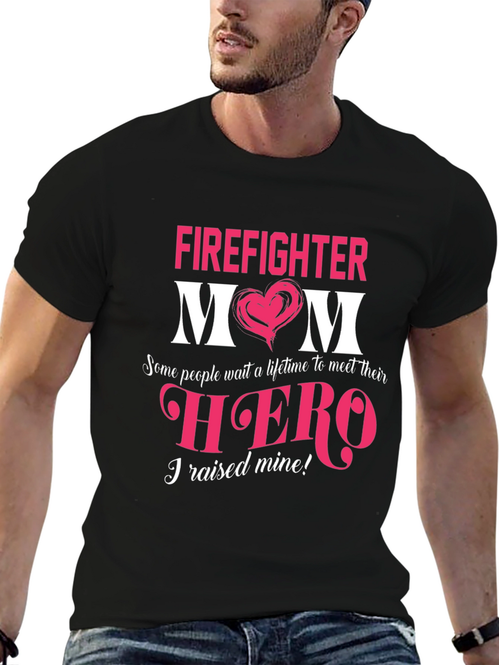 Firefighter Mom T-Shirt - Hero Proud Mothers Gift