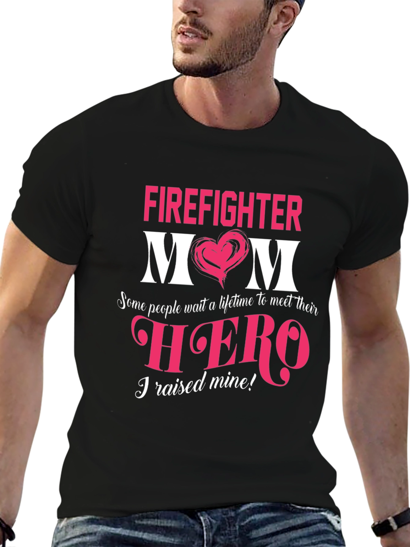Firefighter Mom T-Shirt - Hero Proud Mothers Gift