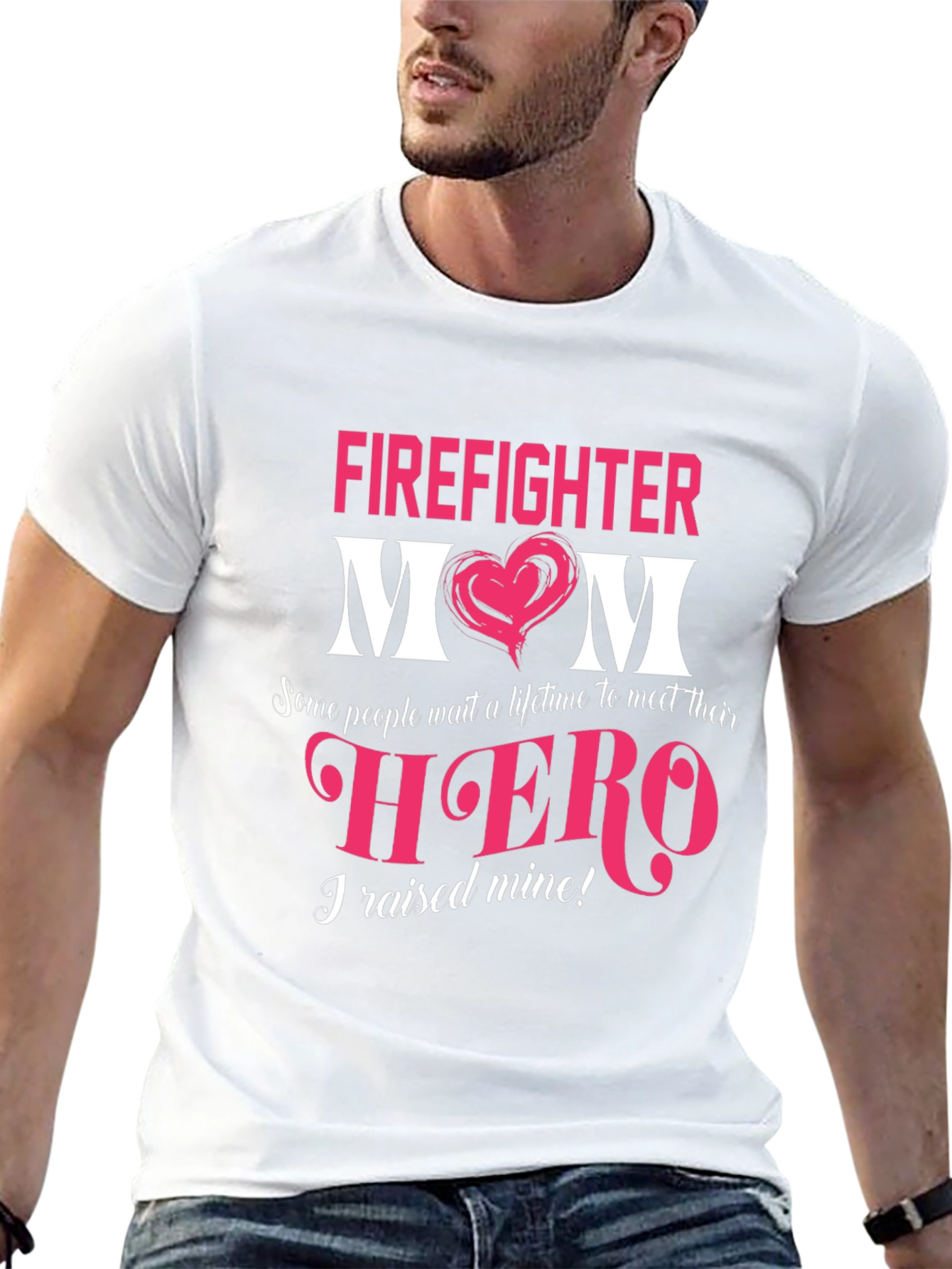 Firefighter Mom T-Shirt - Hero Proud Mothers Gift