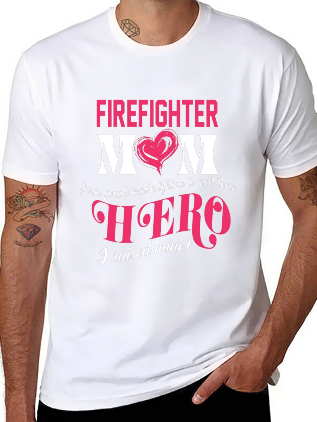 Firefighter Mom T-Shirt - Hero Proud Mothers Gift