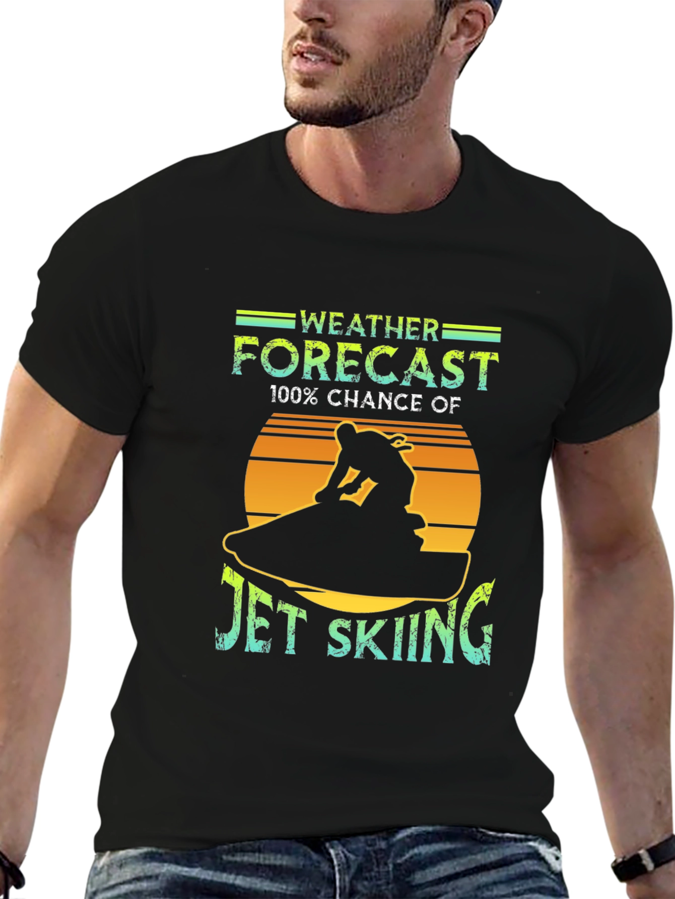 Jet Skiing Weather Forecast Graphic Tee
