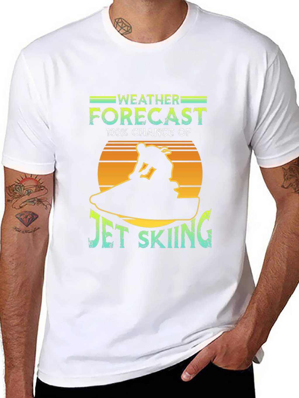 Jet Skiing Weather Forecast Graphic Tee