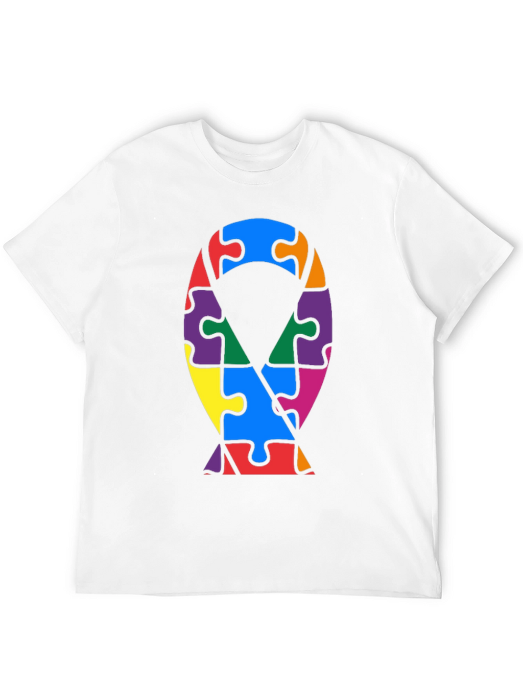 Autism Awareness Puzzle Ribbon T-Shirt