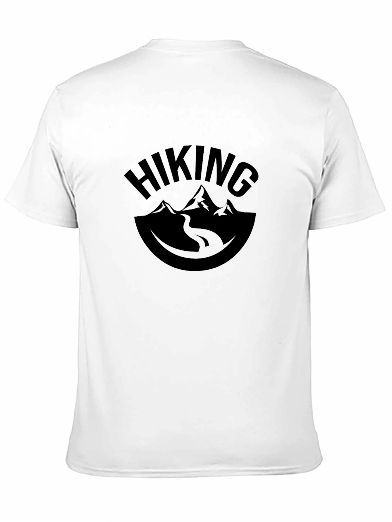 Hiking Graphic Tee - Black Mountain Design T-Shirt