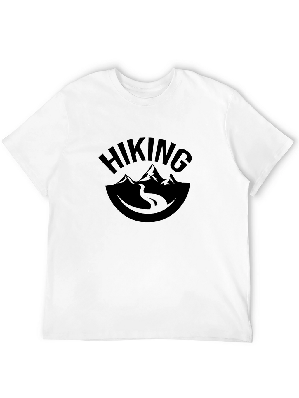 Hiking Graphic Tee - Black Mountain Design T-Shirt