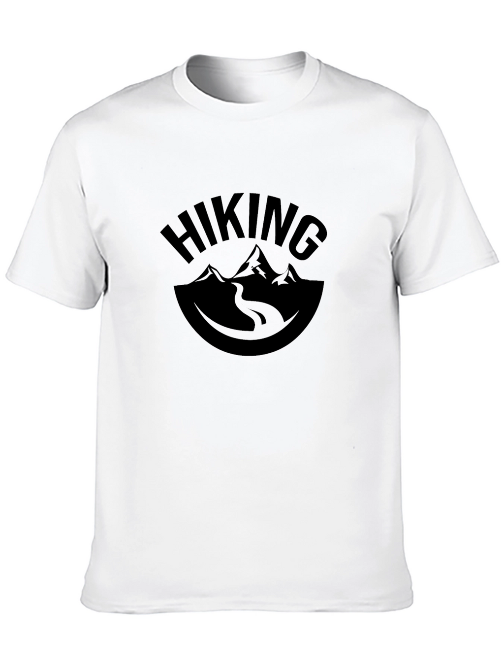 Hiking Graphic Tee - Black Mountain Design T-Shirt