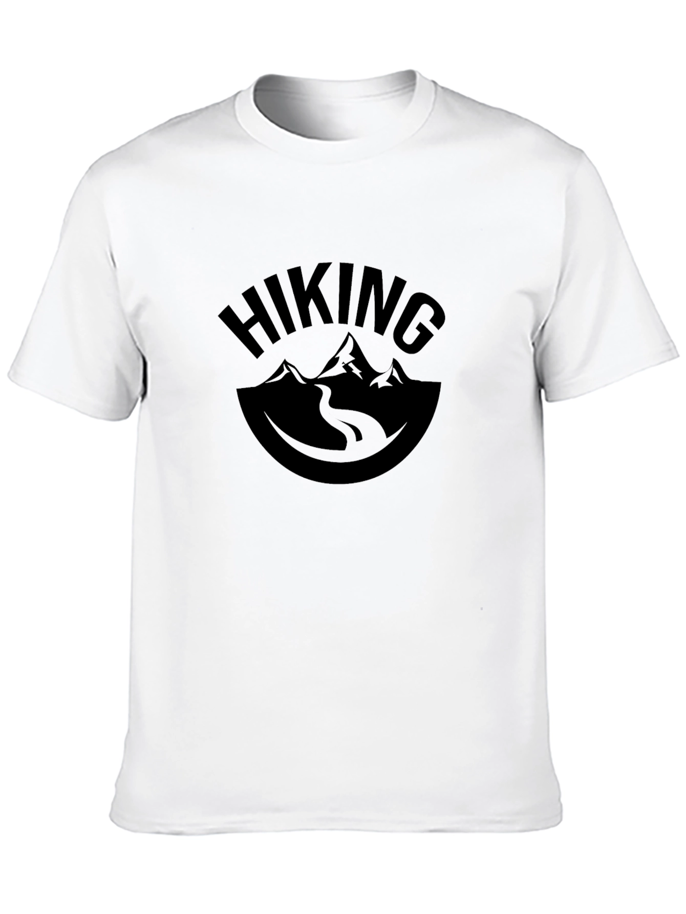 Hiking Graphic Tee - Black Mountain Design T-Shirt