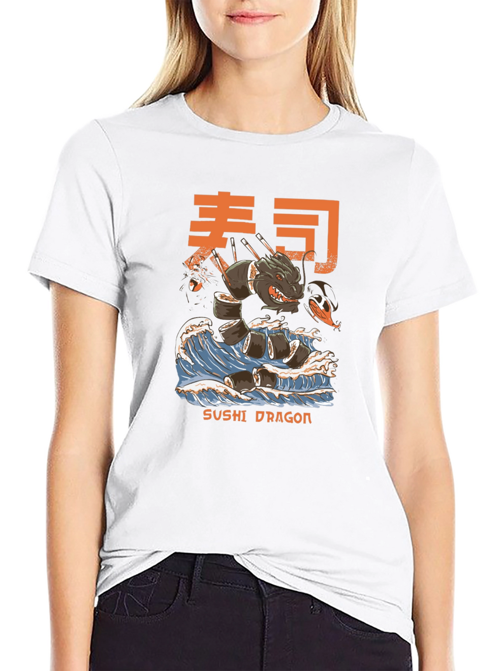 Sushi Dragon Graphic Tee - Unique Design