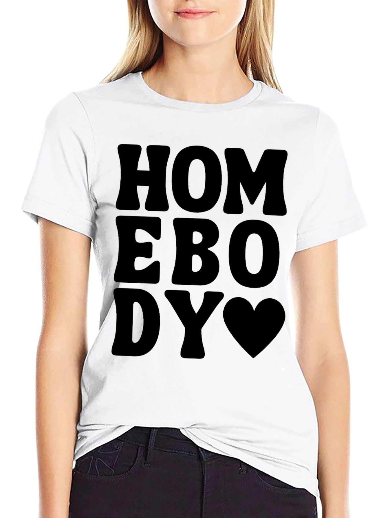 Homebody Heart Graphic Tee - Casual Comfort