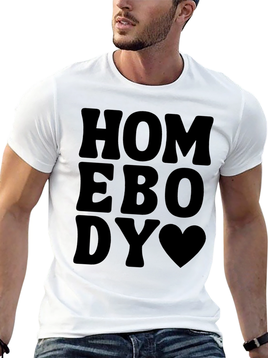 Homebody Heart Graphic Tee - Casual Comfort