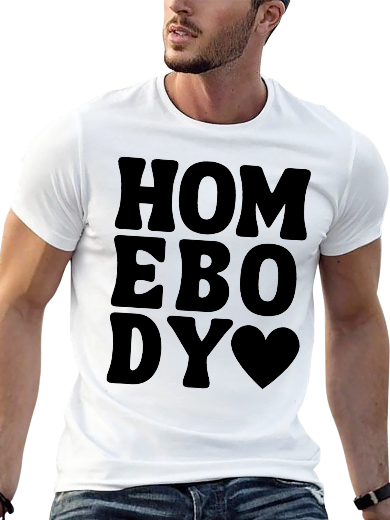 Homebody Heart Graphic Tee - Casual Comfort