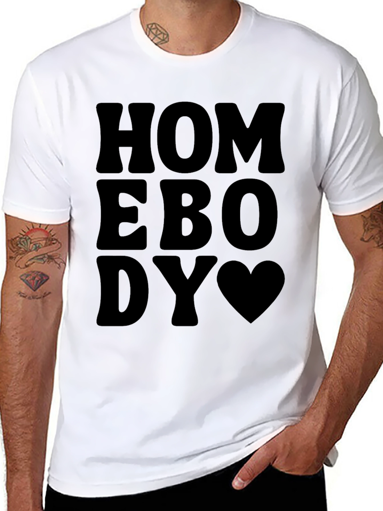 Homebody Heart Graphic Tee - Casual Comfort