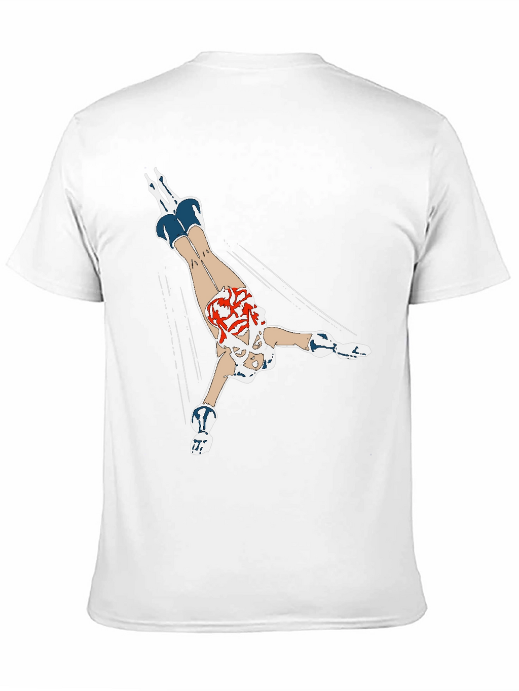 Diving Girl Graphic Black T-Shirt