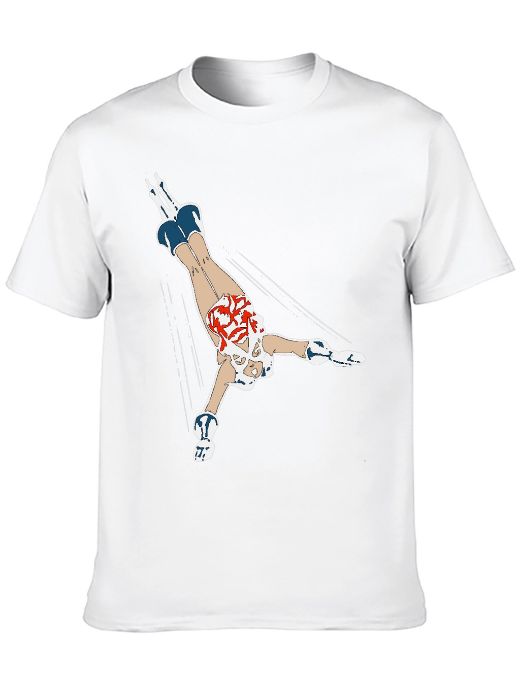 Diving Girl Graphic Black T-Shirt