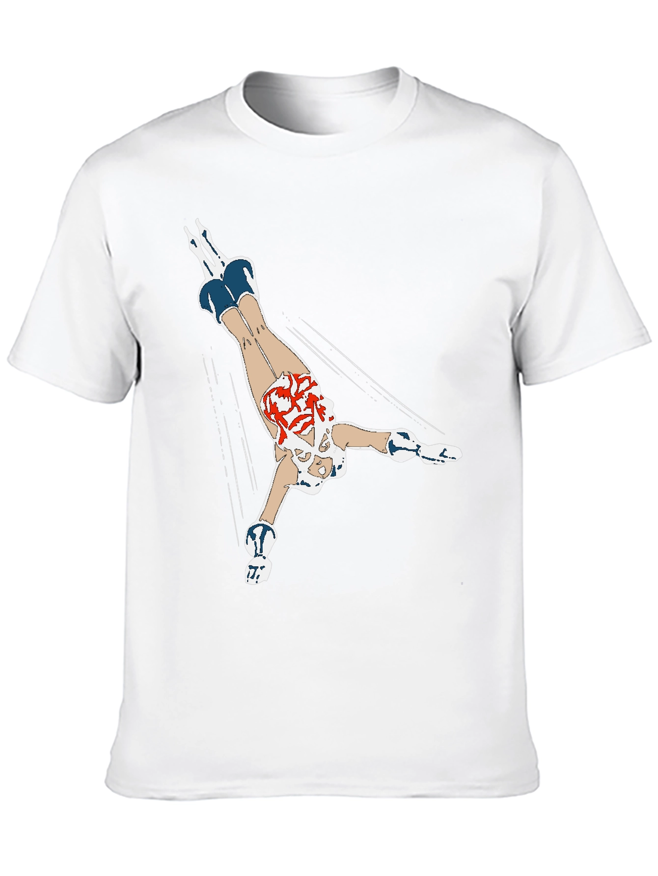 Diving Girl Graphic Black T-Shirt