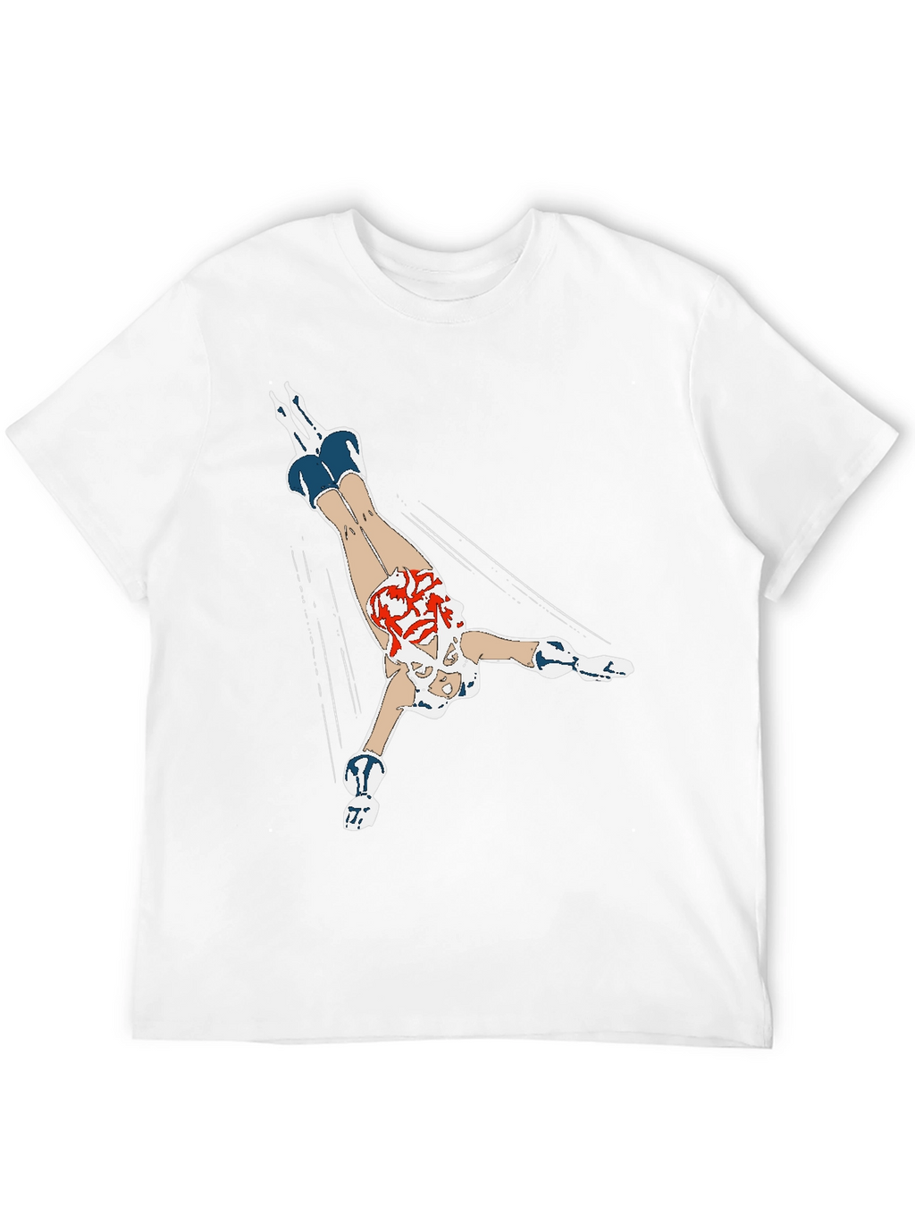 Diving Girl Graphic Black T-Shirt