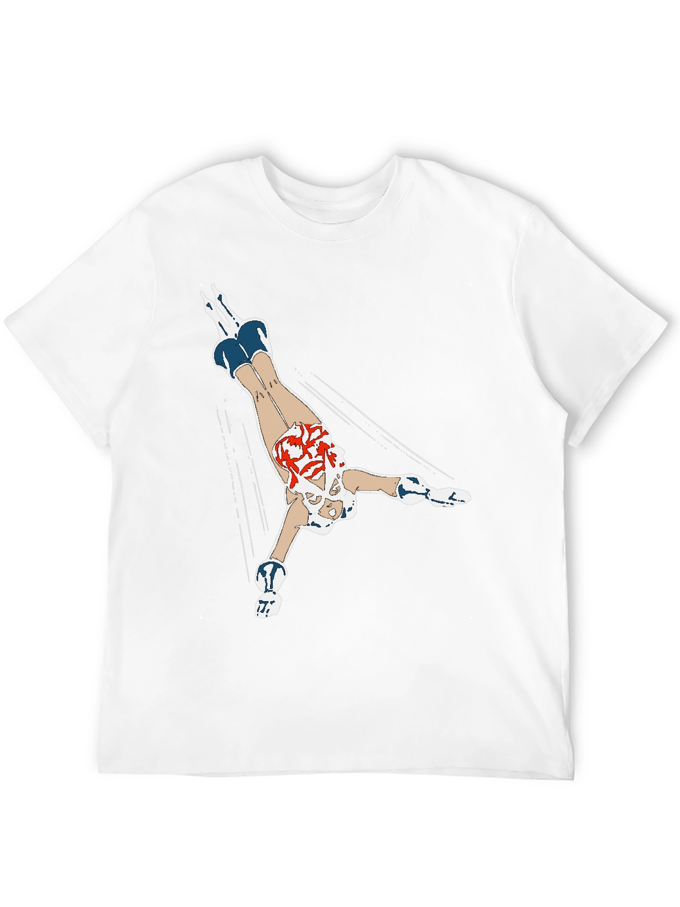 Diving Girl Graphic Black T-Shirt