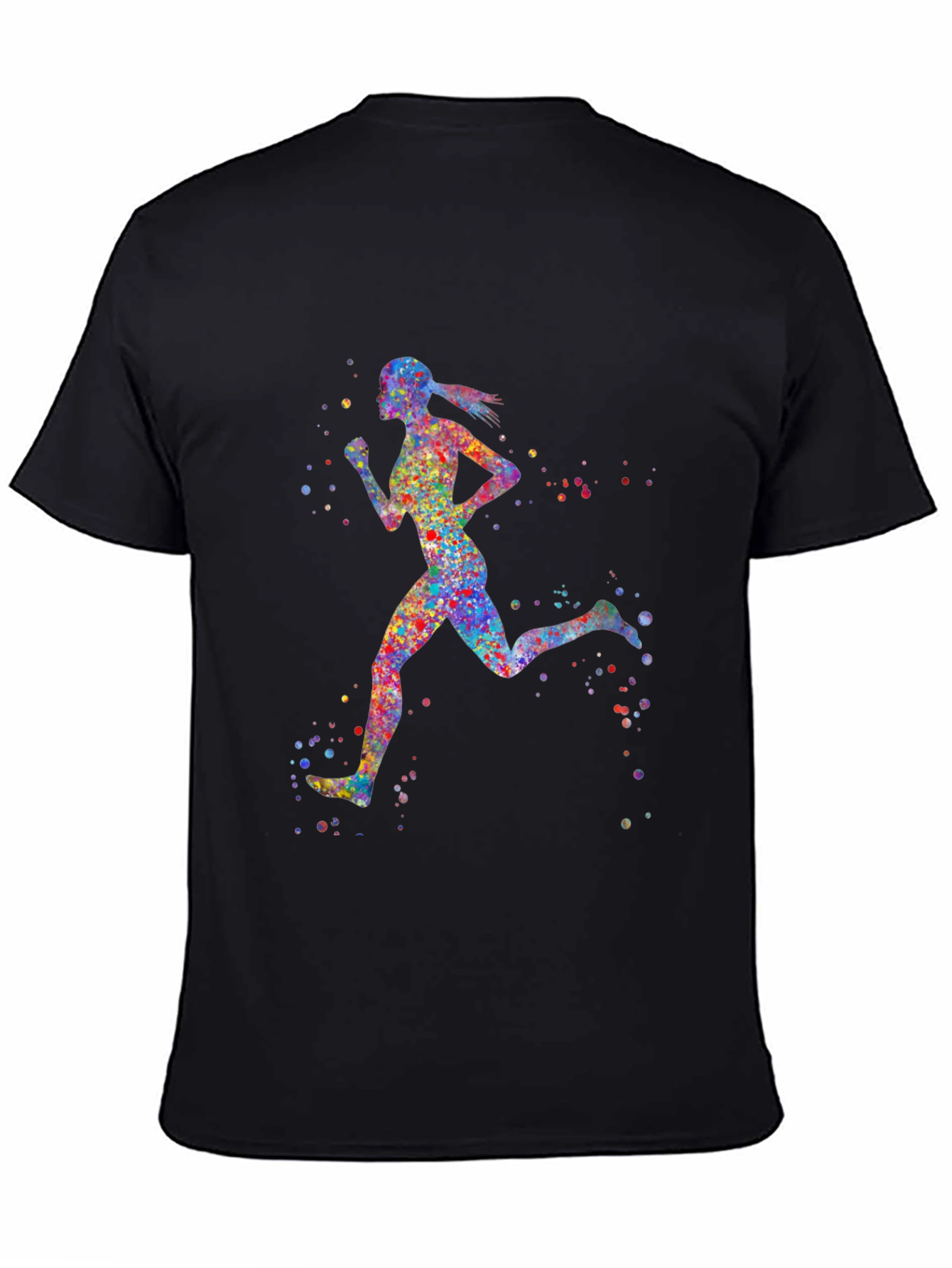 Colorful Running Girl Graphic Tee