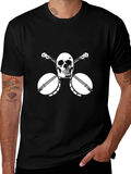 Skull & Banjo Graphic Tee - Black