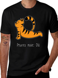 Pilates Mode On T-Shirt - Yoga Cat Tee