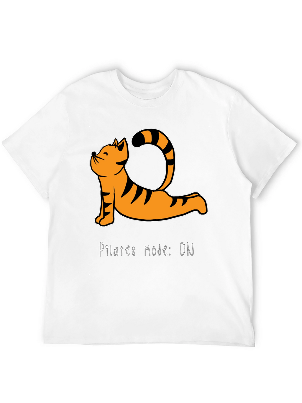 Pilates Mode On T-Shirt - Yoga Cat Tee