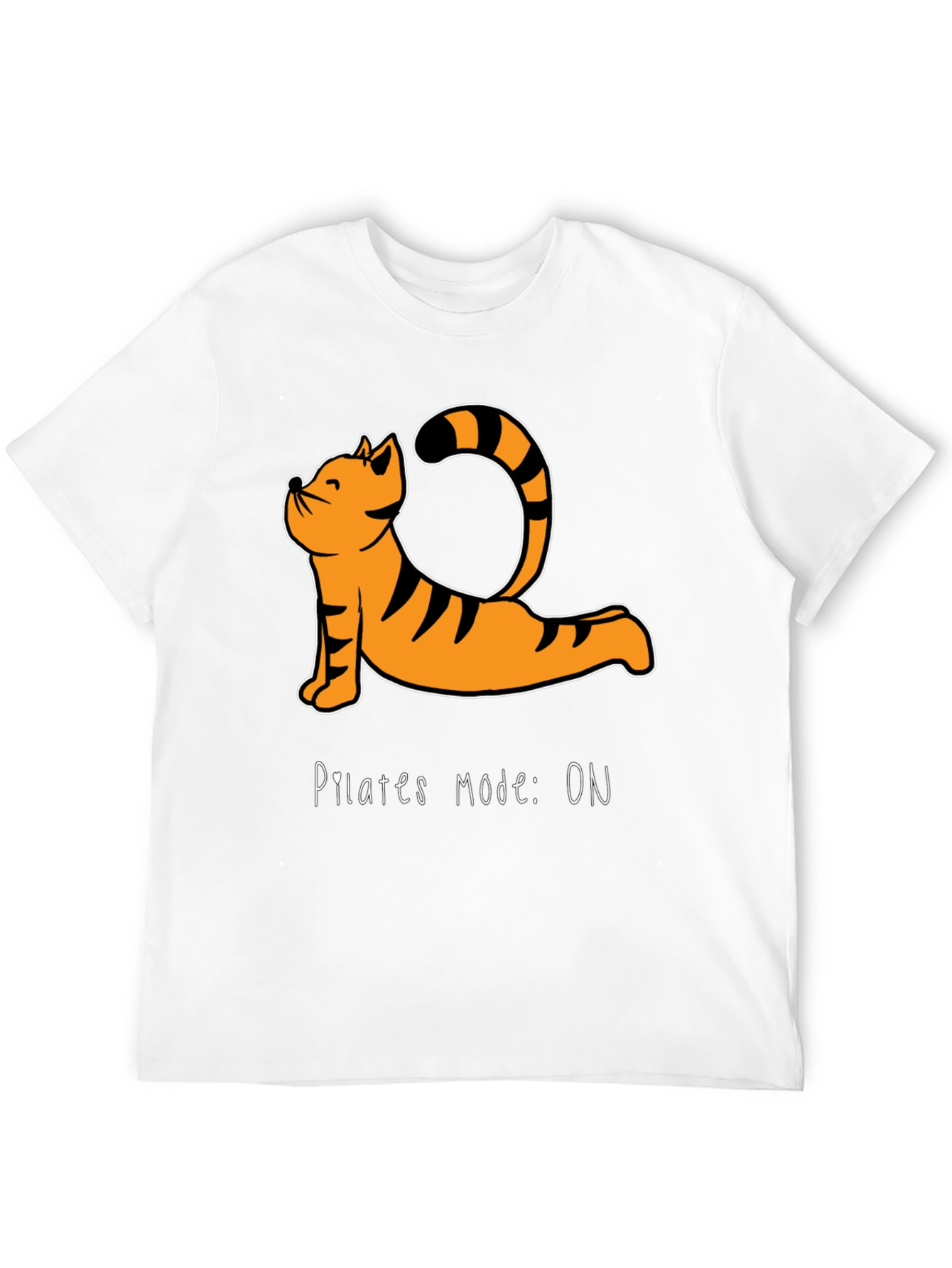 Pilates Mode On T-Shirt - Yoga Cat Tee