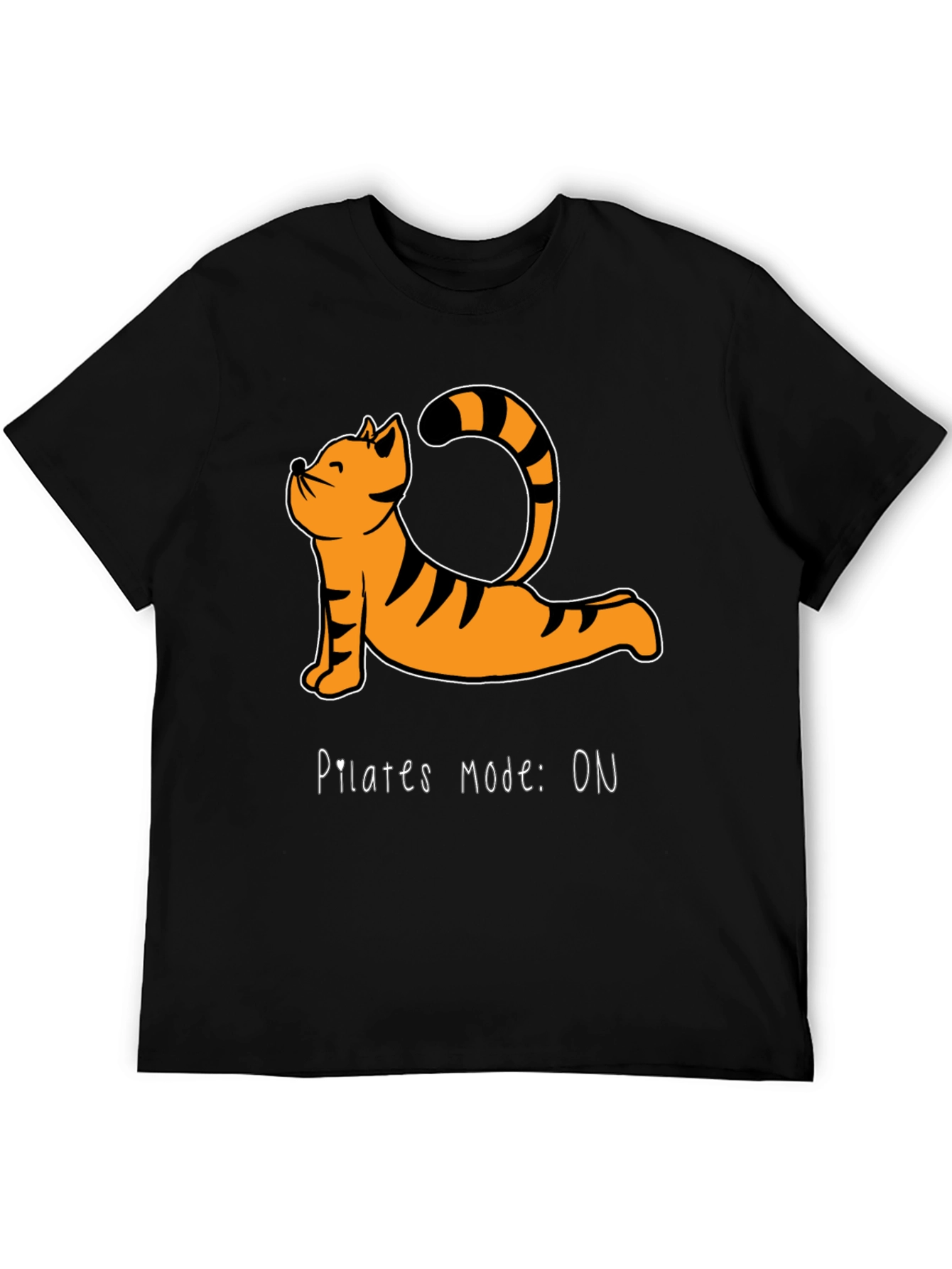Pilates Mode On T-Shirt - Yoga Cat Tee