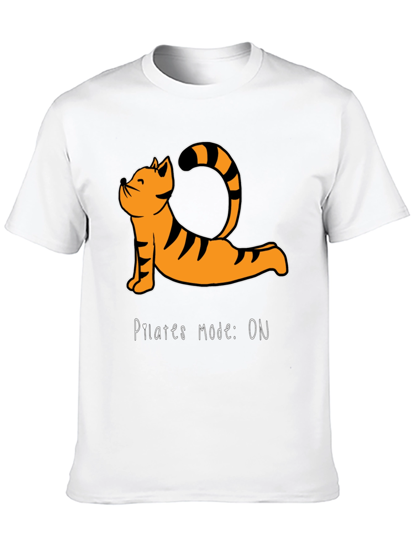 Pilates Mode On T-Shirt - Yoga Cat Tee