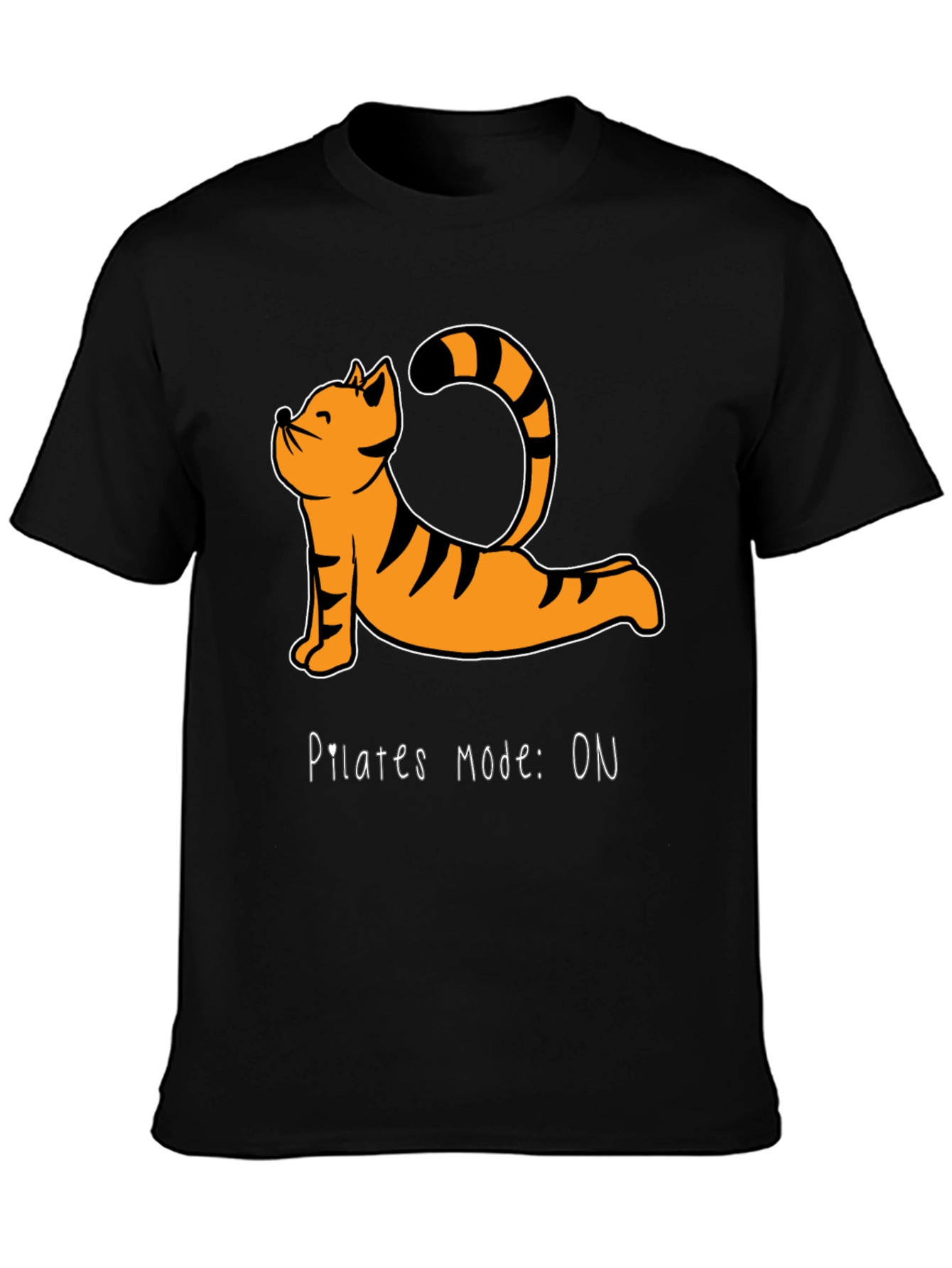 Pilates Mode On T-Shirt - Yoga Cat Tee