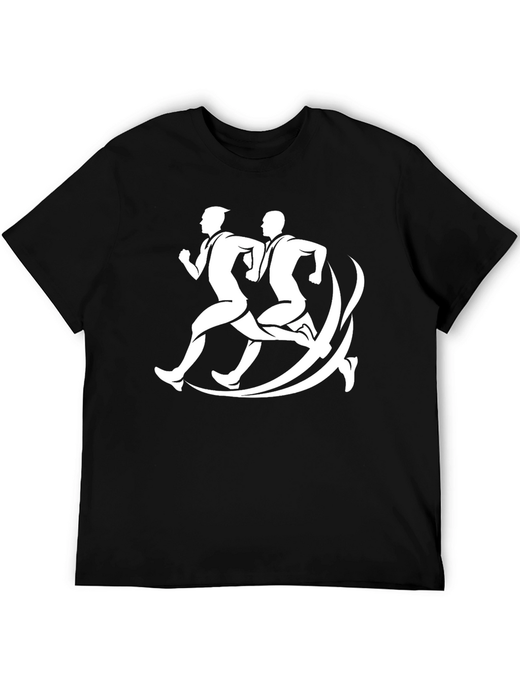Mens Runner Graphic Tee - Black Casual Shirt