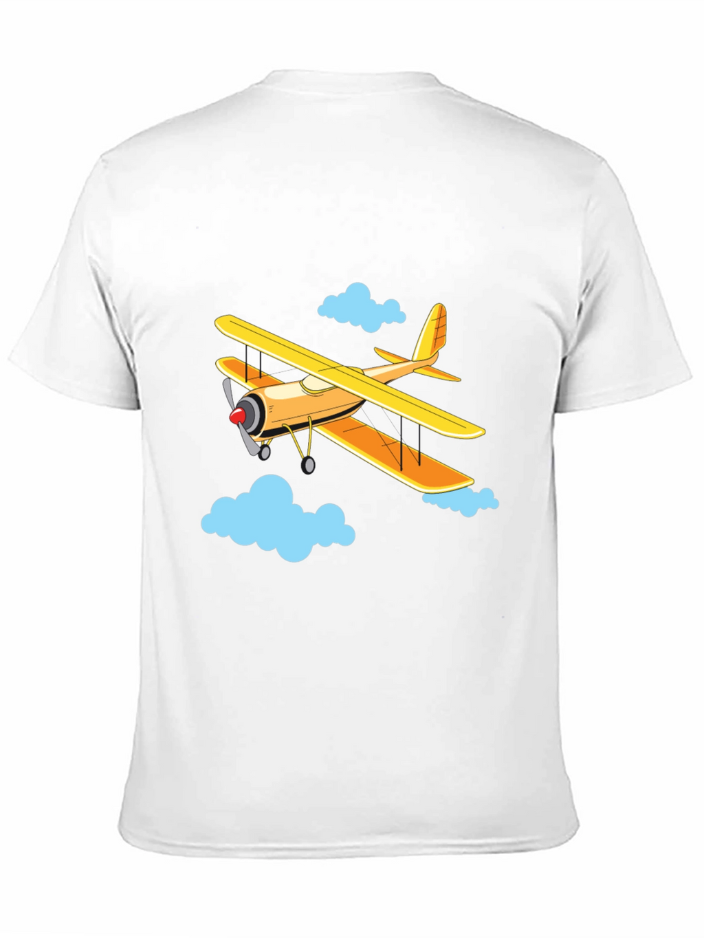 Airplane Graphic Tee - Biplane in the Clouds!