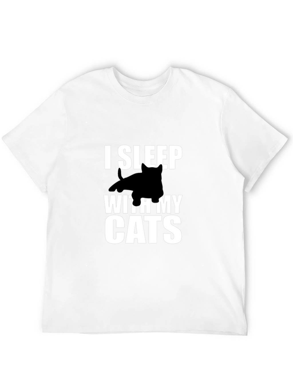 I Sleep With My Cats Graphic Tee - Black