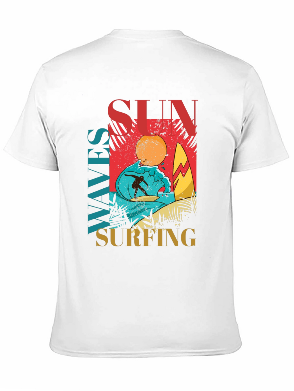 Sun Waves Surfing Graphic Tee