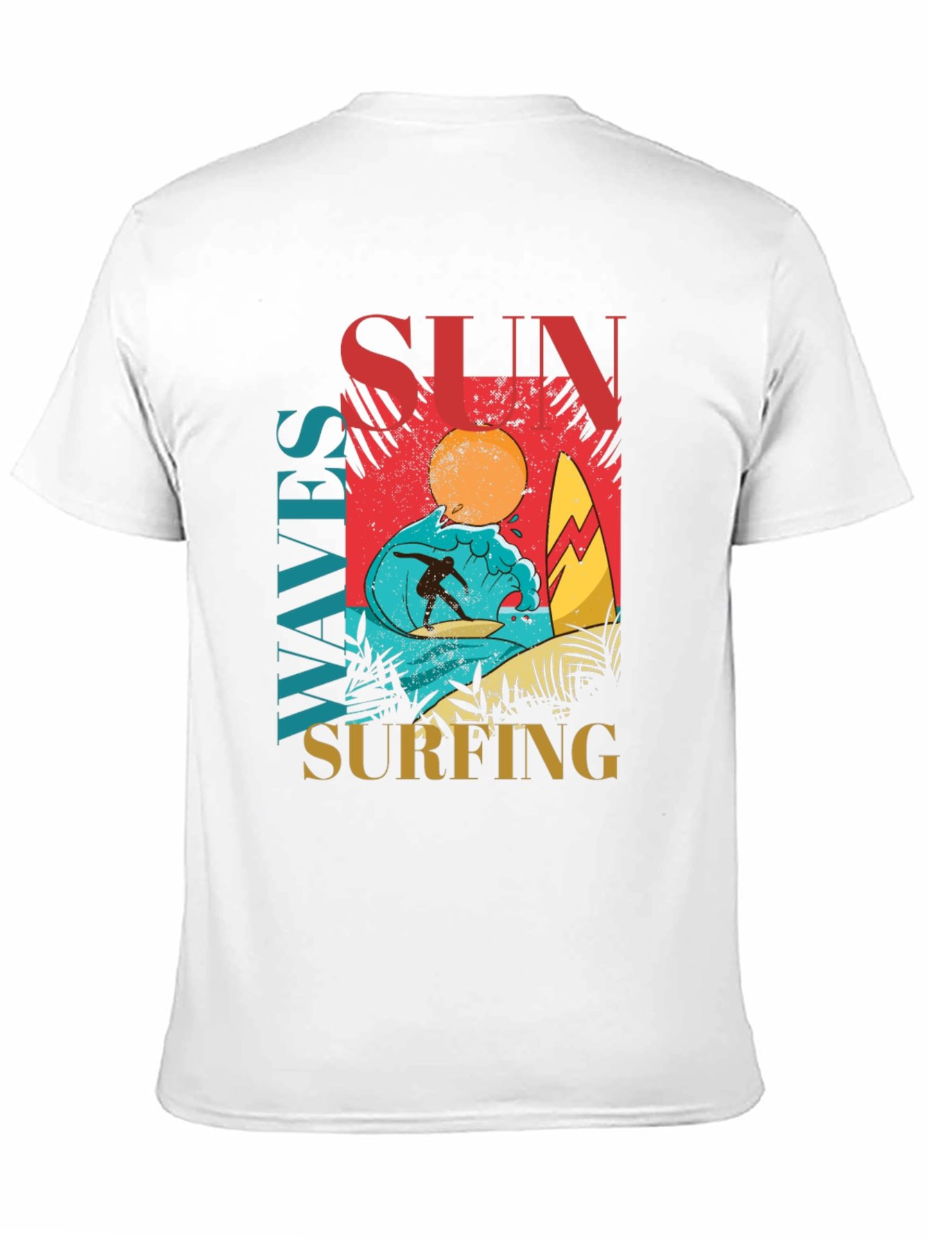 Sun Waves Surfing Graphic Tee