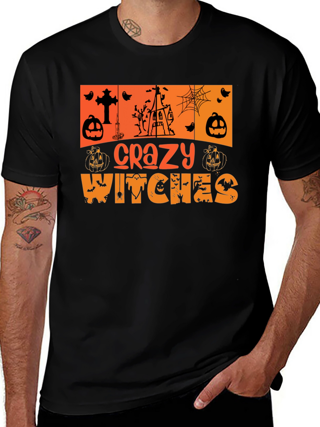 Crazy Witches Halloween T-Shirt