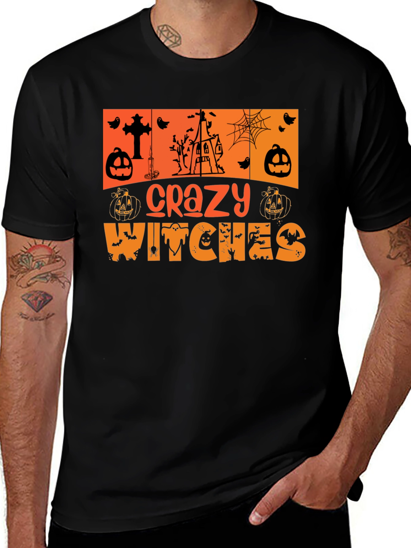 Crazy Witches Halloween T-Shirt