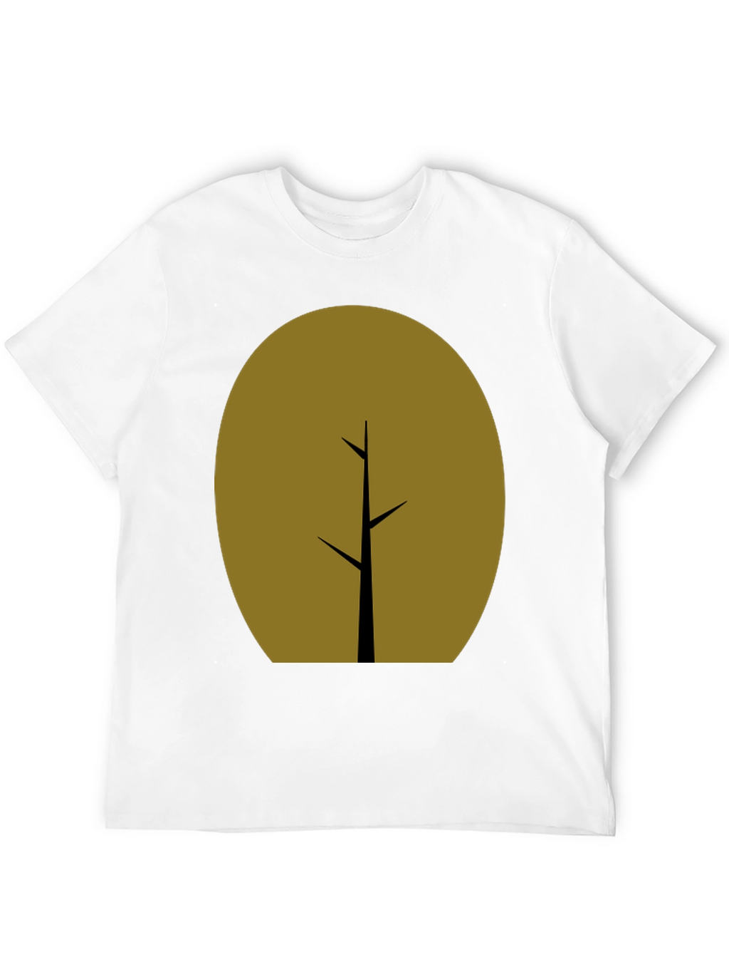 Minimalist Tree Graphic T-Shirt - Black