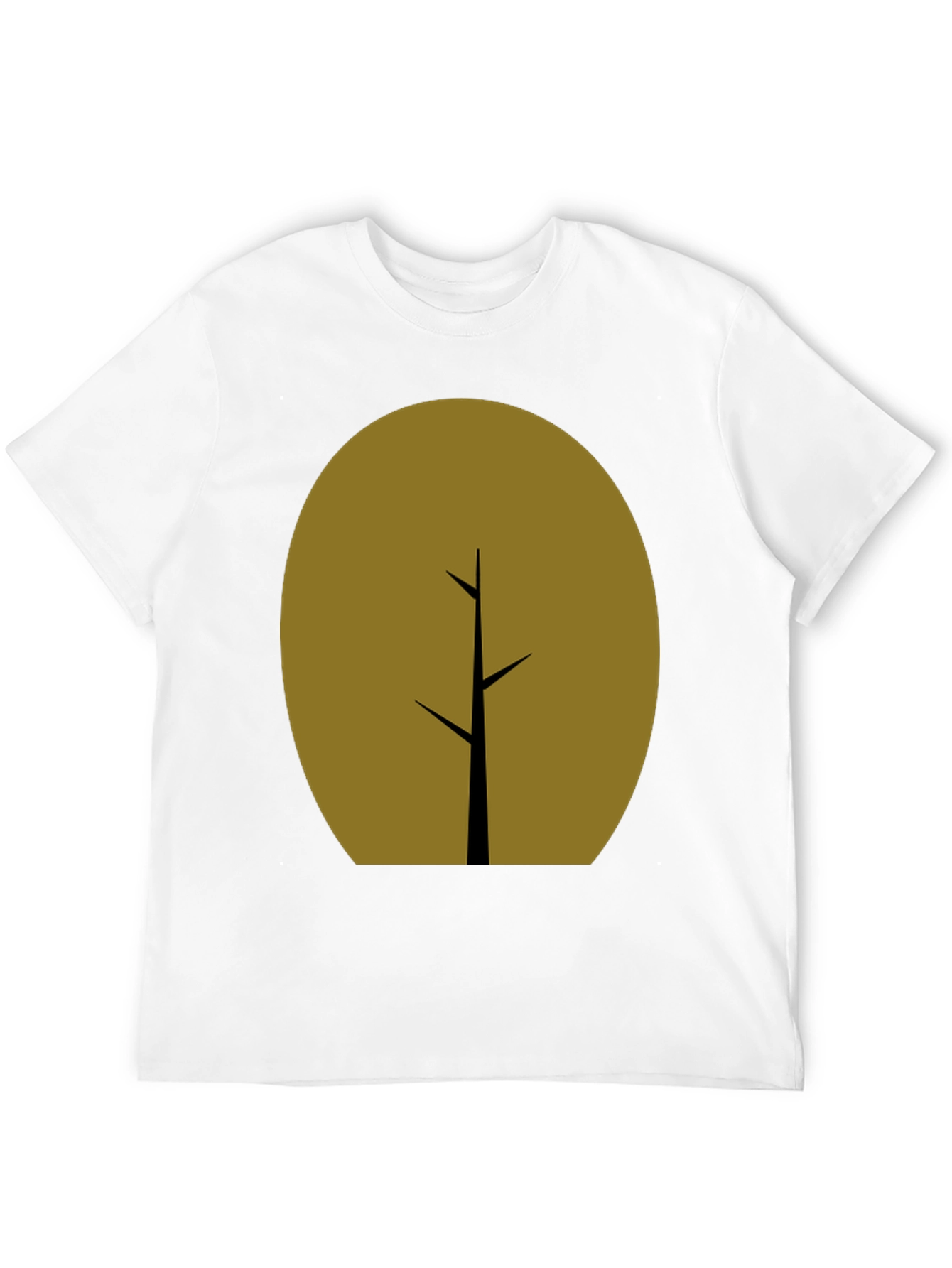 Minimalist Tree Graphic T-Shirt - Black