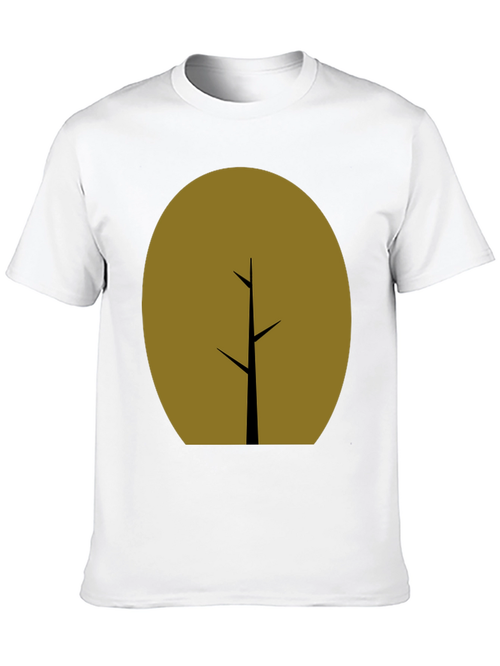 Minimalist Tree Graphic T-Shirt - Black