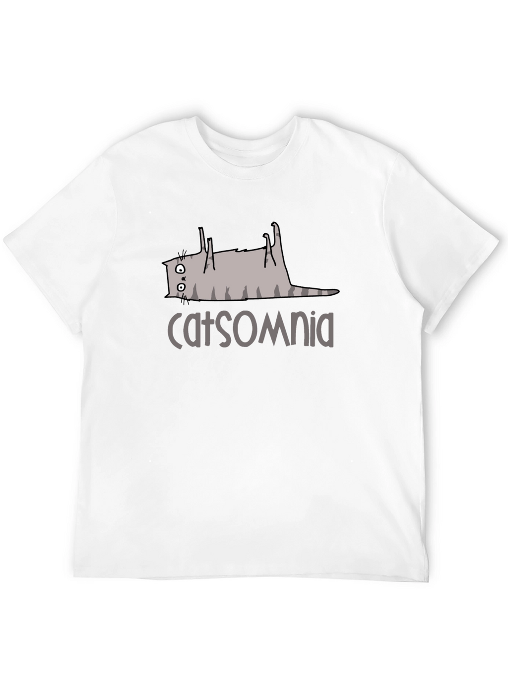 Catsomnia Black T-Shirt Funny Cat Insomnia