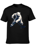 Polar Bear Hockey Graphic T-Shirt