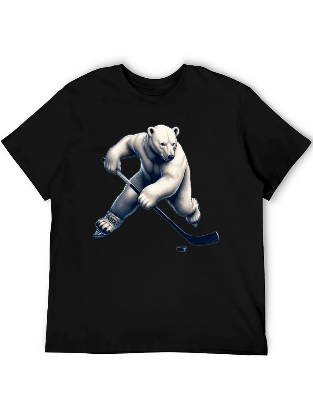 Polar Bear Hockey Graphic T-Shirt