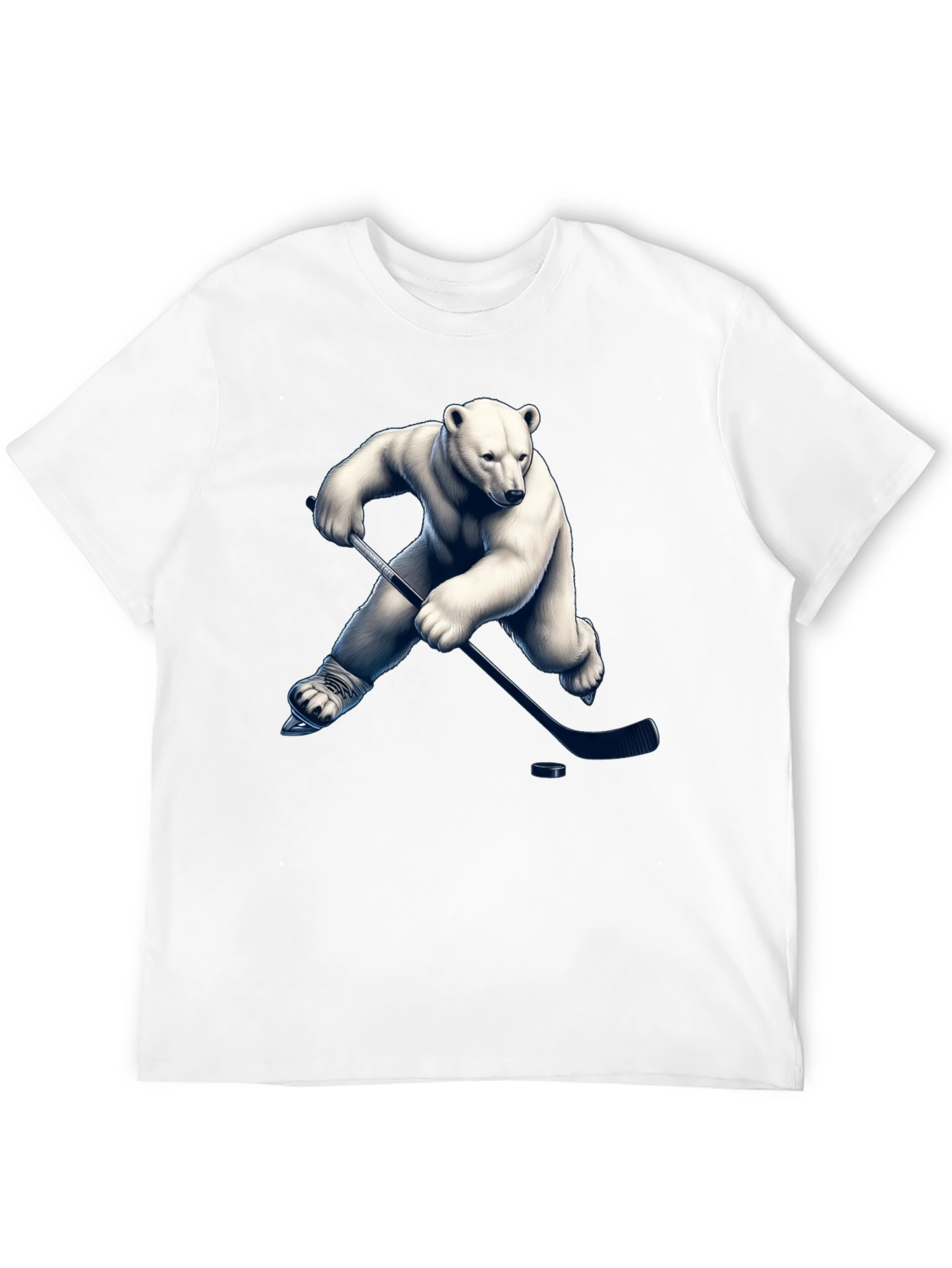 Polar Bear Hockey Graphic T-Shirt
