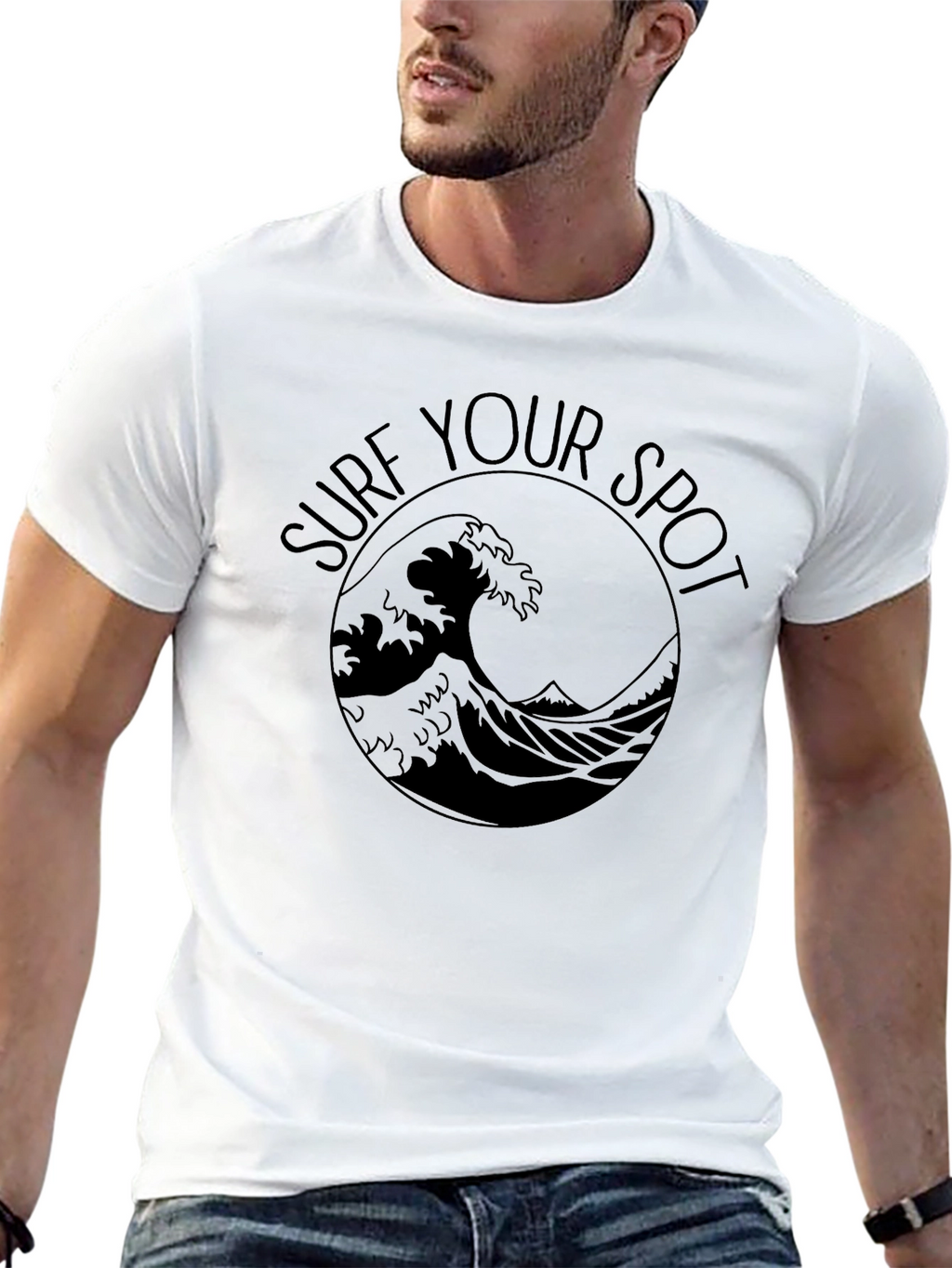 Surf Your Spot Graphic Tee - Black