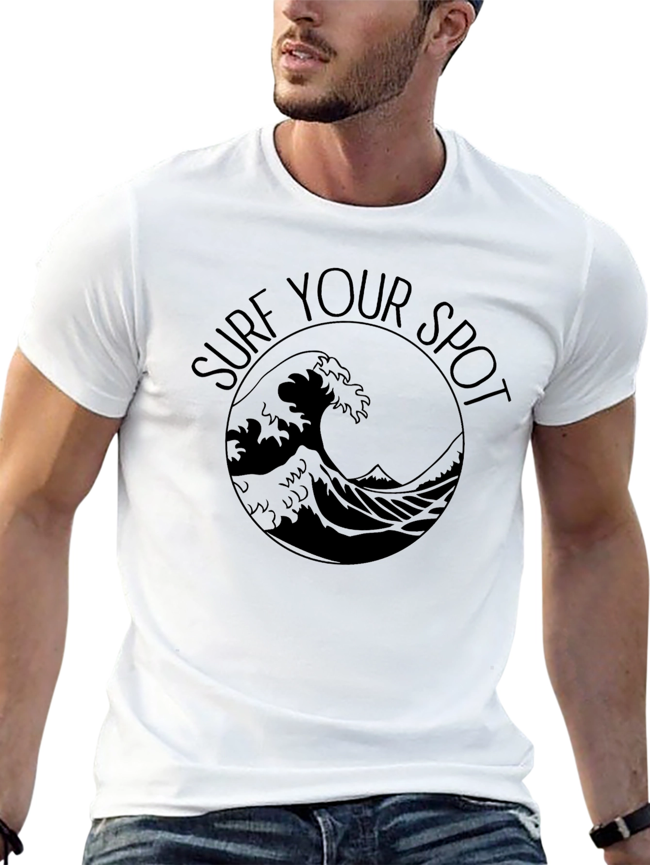 Surf Your Spot Graphic Tee - Black