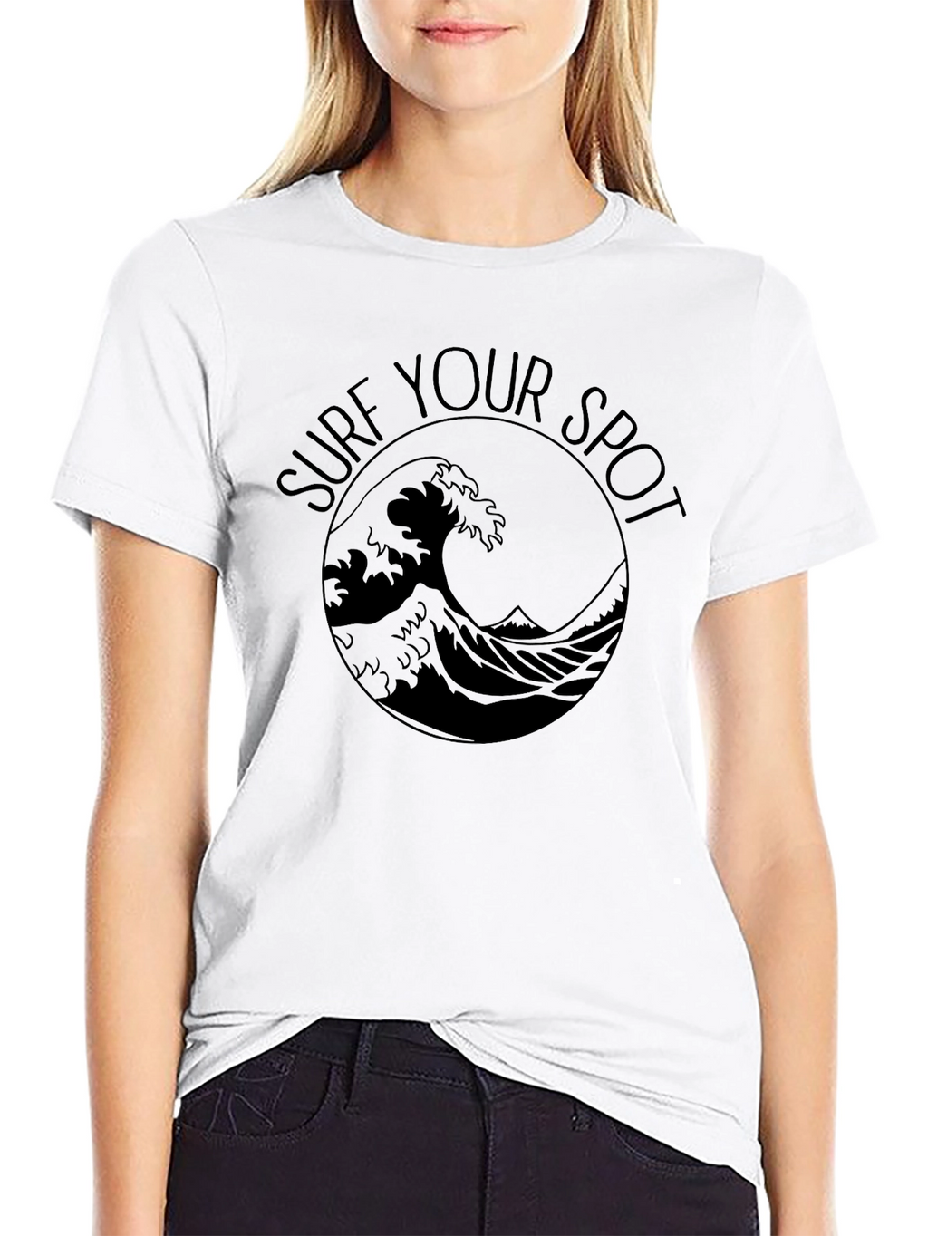 Surf Your Spot Graphic Tee - Black