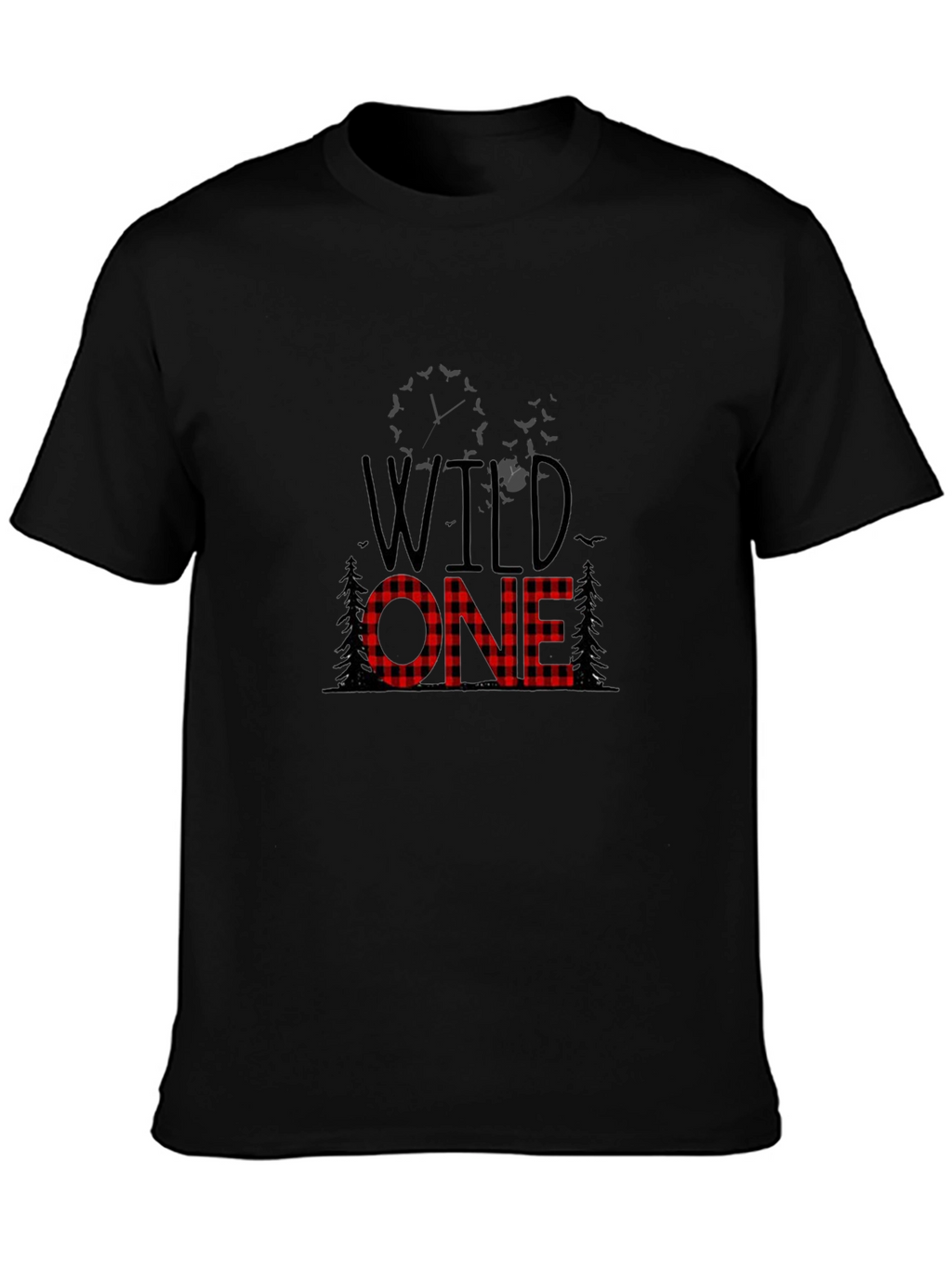 Wild One Buffalo Plaid Graphic Tee