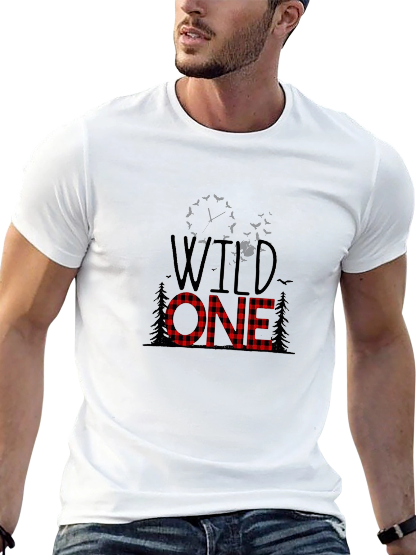 Wild One Buffalo Plaid Graphic Tee